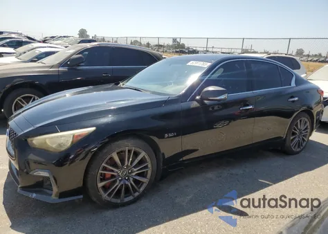 2018 Infiniti Q50 Red Sport 400 z USA, uszkodzony, nr VIN JN1FV7AR8JM480495